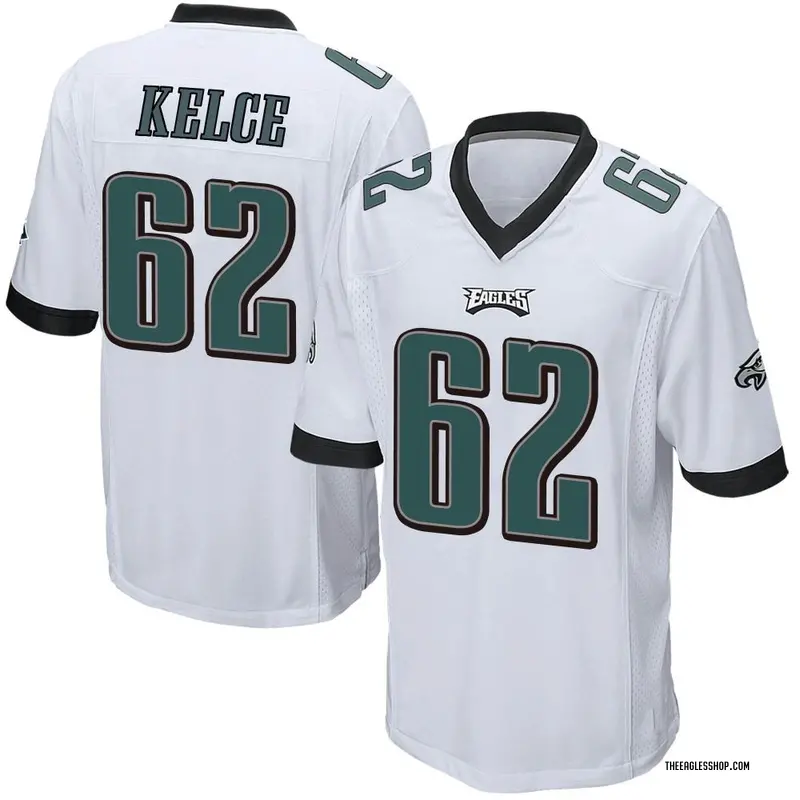 Men's Philadelphia Eagles Jason Kelce White Game Jersey By Nike