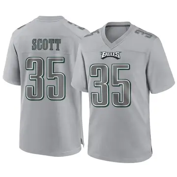 Boston Scott 35 Philadelphia Eagles Super Bowl LVII Patch Atmosphere  Fashion Game Jersey - Gray - Bluefink