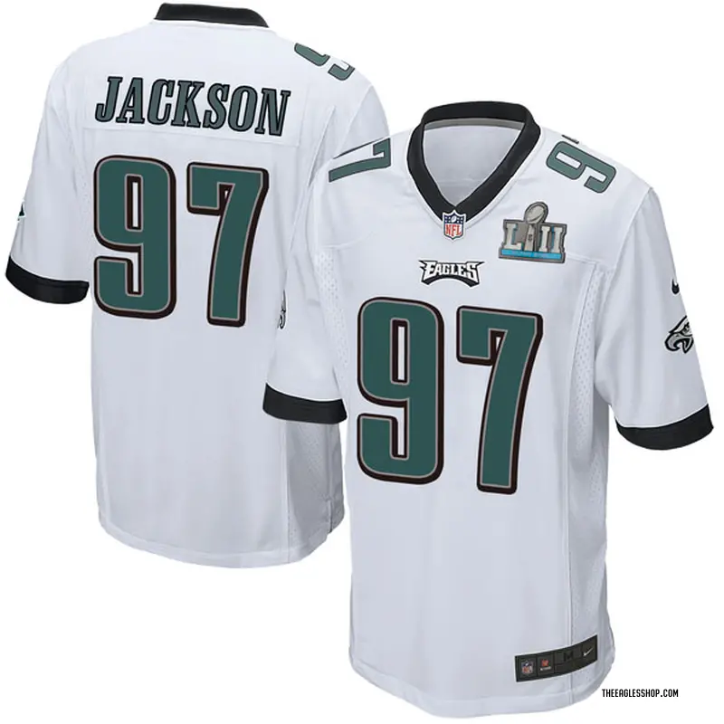 Limited Youth Malik Jackson White Road Jersey - #97 Football